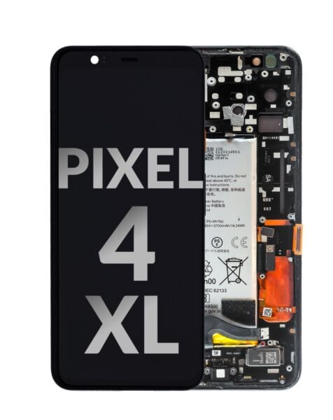 Google Pixel 4 XL OLED Assembly w/ Frame, Small Parts & Battery (OEM Pull B Grade)