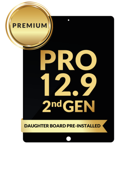 iPad Pro 12.9 (2nd Gen / 2017) LCD Assembly (BLACK) (Daughter Board Pre-Installed) (Premium / Refurbished)