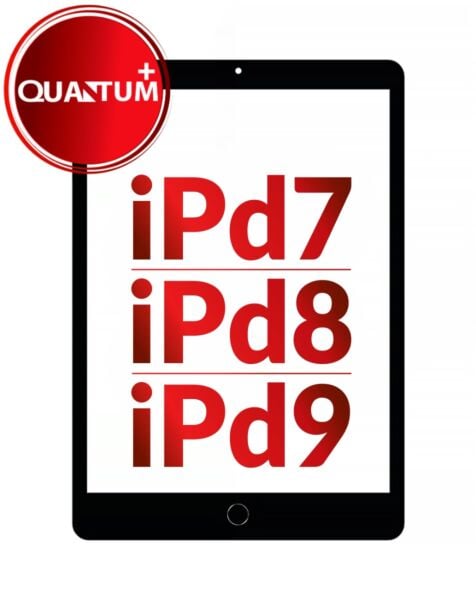 Quantum+ iPad 7 (2019) / iPad 8 (2020) / iPad 9 (2021) Digitizer Assembly (Home Button Pre-Installed) (BLACK)