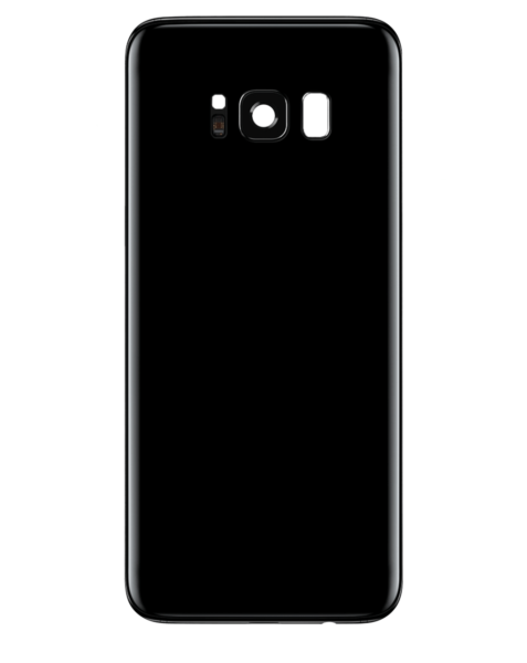 Galaxy S8 Back Glass w/ Adhesive (NO LOGO) (BLACK)
