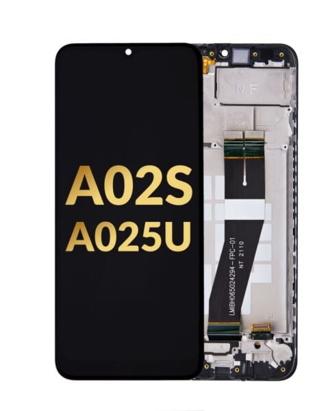 Galaxy A02s / (A025U / 2020) LCD Assembly w/ Frame (BLACK) (US Version)