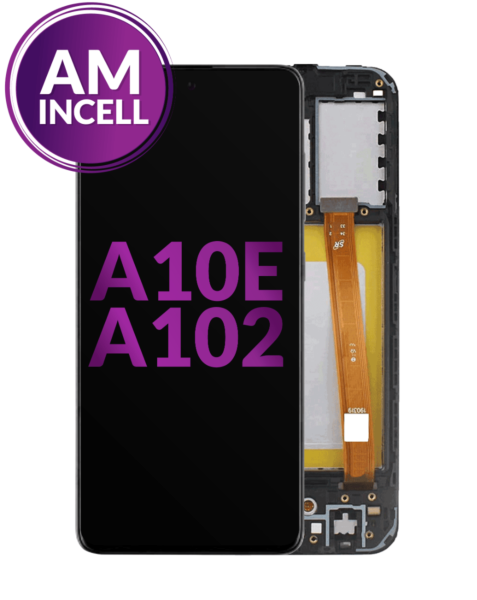 Galaxy A10E (A102 / 2019) LCD Assembly w/ Frame (BLACK) (Aftermarket INCELL)