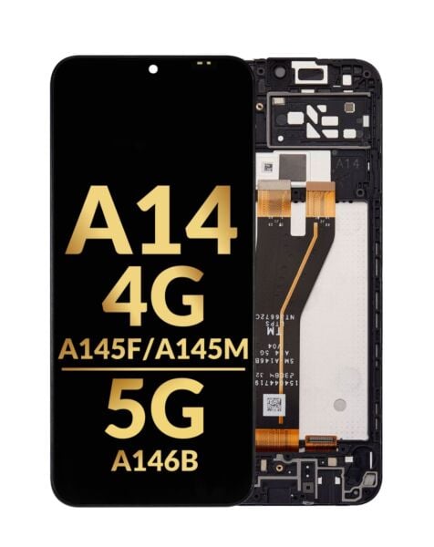 Galaxy A14 4G (A145F / A145M / 2023) / A14 5G (A146B / 2023) LCD Assembly w/ Frame