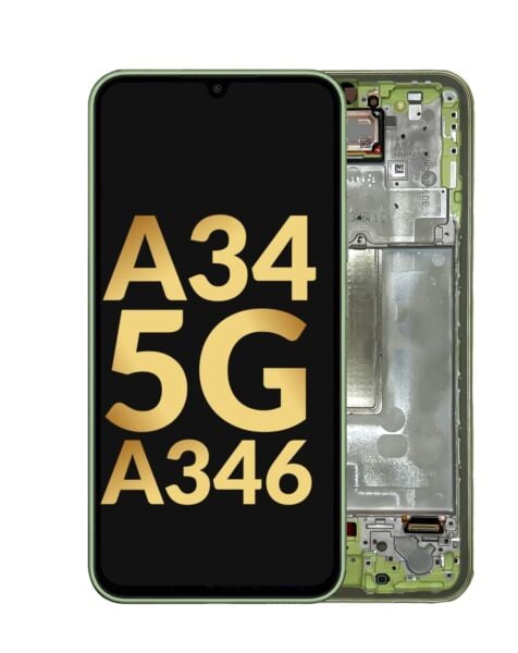 Galaxy A34 5G (A346 / 2023) LCD Assembly w/Frame (LIGHT GREEN) (Service Pack)