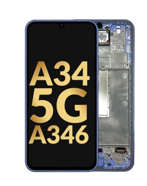 Galaxy A34 5G (A346 / 2023) LCD Assembly w/Frame (LIGHT VIOLET) (Service Pack)