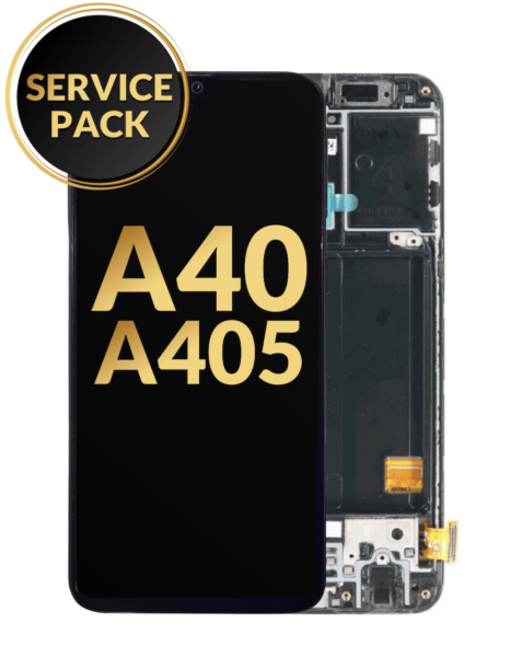 Galaxy A40 (A405 / 2019) OLED Assembly w/ Frame (BLACK) (Service Pack)