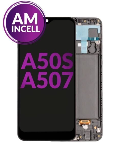 Galaxy A50s (A507 / 2019) LCD Assembly w/ Frame (BLACK) (Aftermarket Incell)