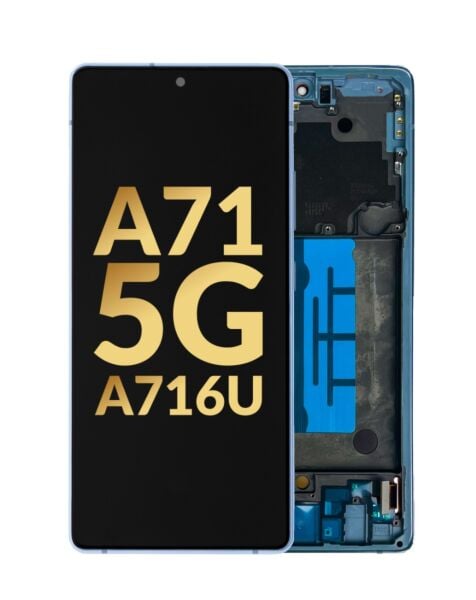 Galaxy A71 5G (A716U / 2020) OLED Assembly w/ Frame (BLUE) (Premium / Refurbished)