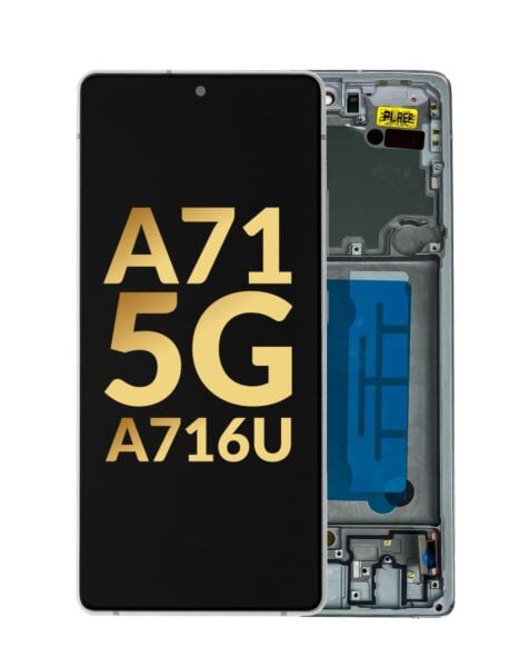 Galaxy A71 5G (A716U / 2020) OLED Assembly w/ Frame (SILVER) (Premium / Refurbished)