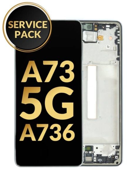 Galaxy A73 5G (A736 / 2022) OLED Assembly w/ Frame (AWESOME BLACK) (Service Pack)