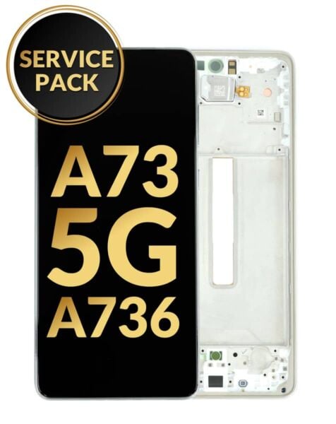 Galaxy A73 5G (A736 / 2022) OLED Assembly w/ Frame (WHITE) (Service Pack)
