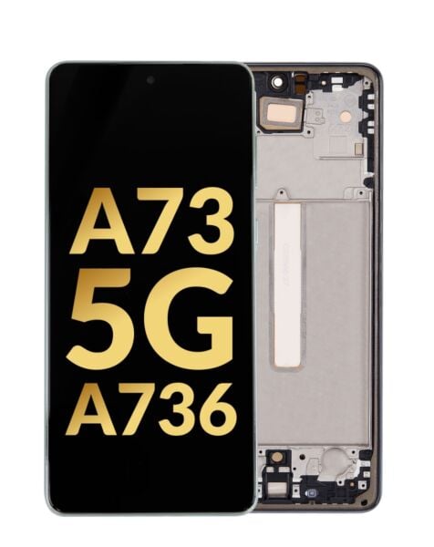 Galaxy A73 5G (A736 / 2022) OLED Assembly w/ Frame (GRAY) (Premium / Refurbished)
