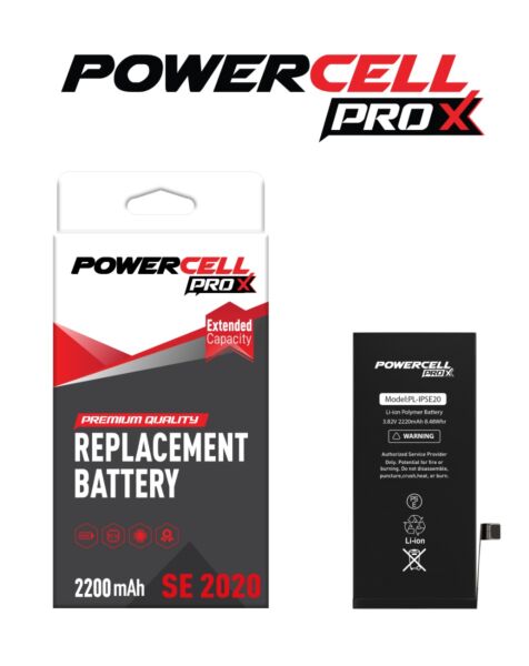 POWERCELL PRO X iPhone SE 2020 High Capacity Replacement Battery (2200 mAh)