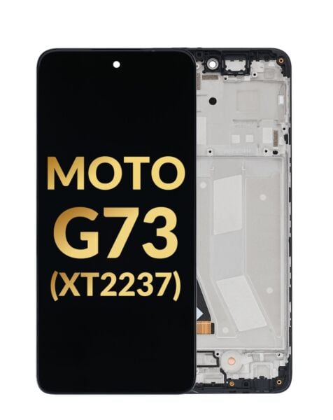 Motorola Moto G73 (XT2237 / 2022) LCD Assembly w/ Frame (Premium / Refurbished)